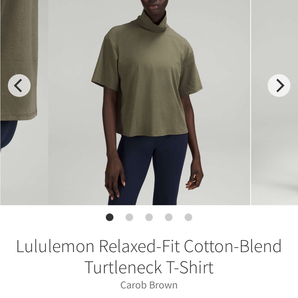 Lululemon Relaxed-Fit Cotton-Blend Turtleneck T-Shirt Carob Brown